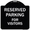 Signmission Designer Series-Reserved Parking For Visitors Black & White, 18" x 18", BW-1818-9759 A-DES-BW-1818-9759 - alternate 1